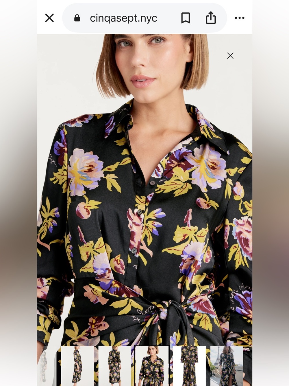 Cinq a Sept NYC Brigitte Floral Jacey Dress Size 2